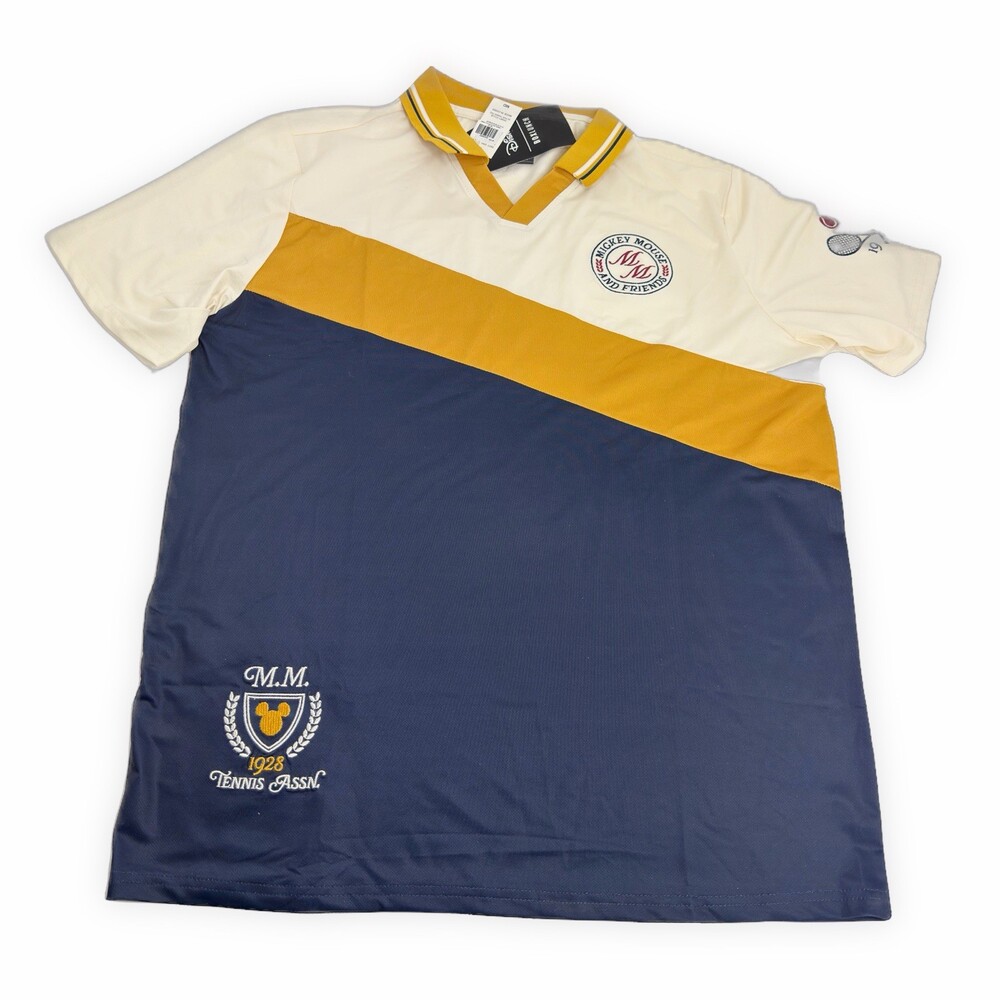 Disney BoxLunch Mickey Mouse Tennis Knit Polo Shirt Medium - New